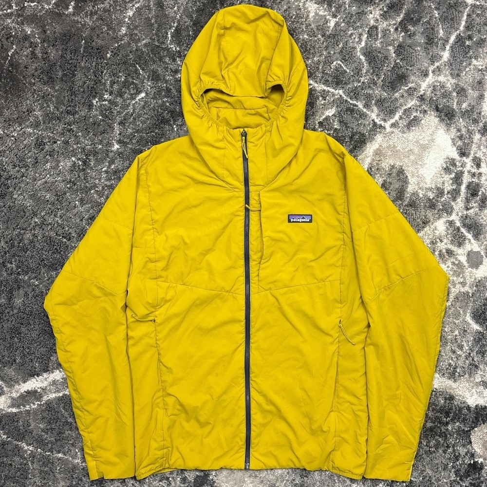 Patagonia Mens Large Nano Air Hoody Full Zip Yellow Hoodie 84366 Outdoor Jacket