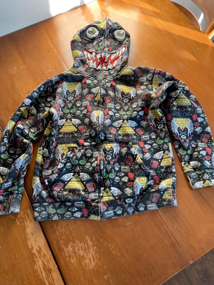 Volcom Ryan Sheckler Full Zip Monster Y2K  Hoodie SM Breaking Bad Jesse Pinkman