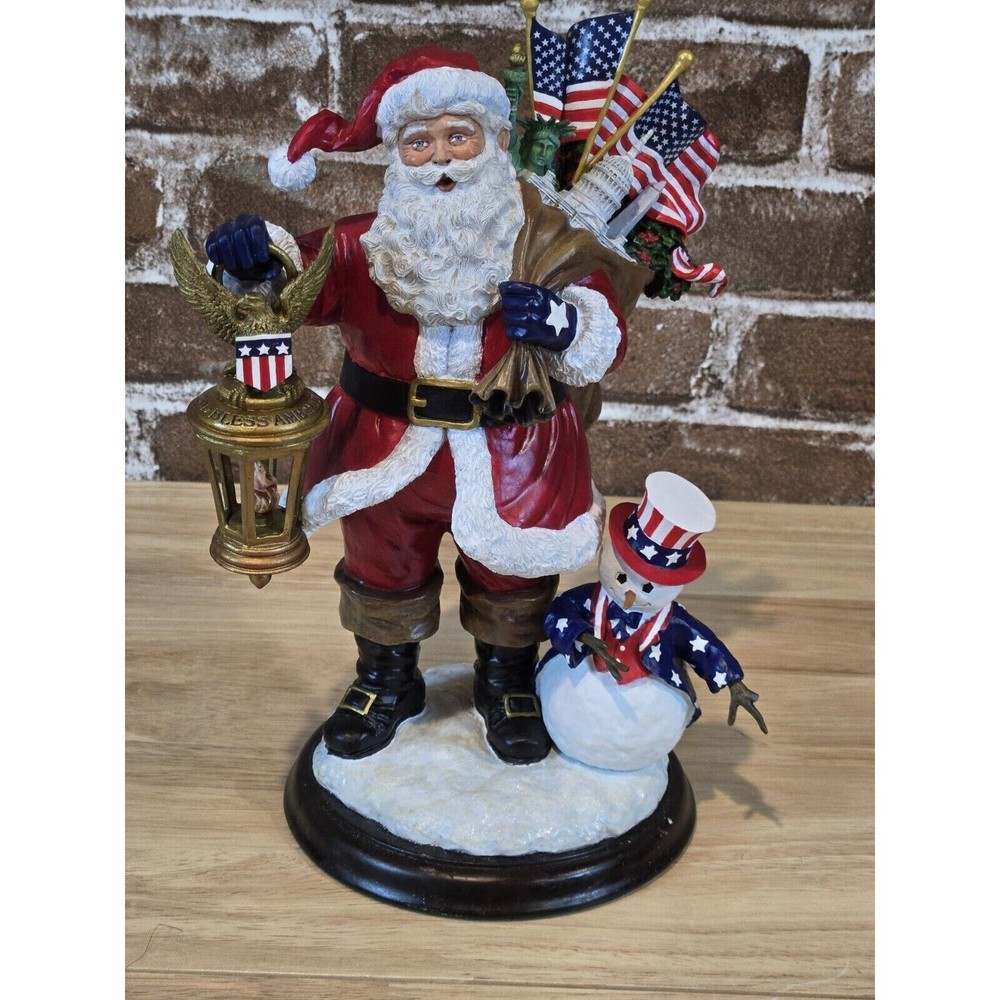 Star Spangled Santa Danbury Mint Patriotic American Flag Christmas USA