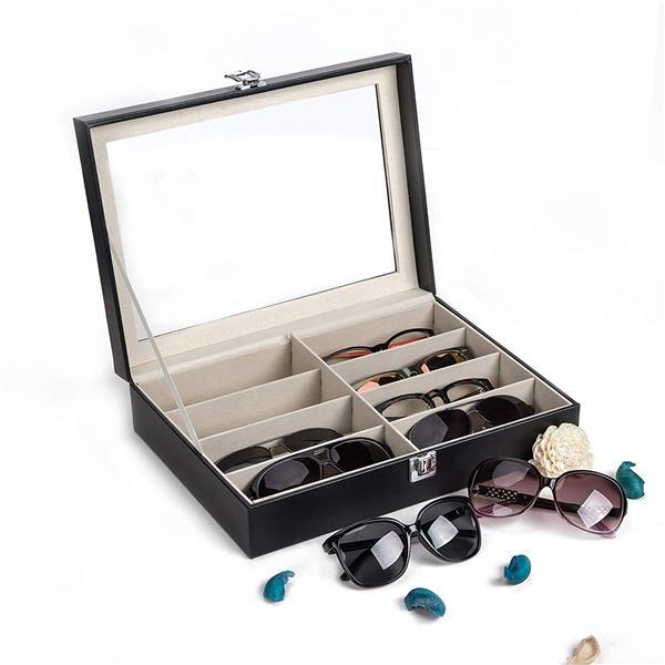 Leather*Sunglasses*for*Men*Eyewear*Case*Glasses*Holder*Sunglasses*Case*Slots Bla