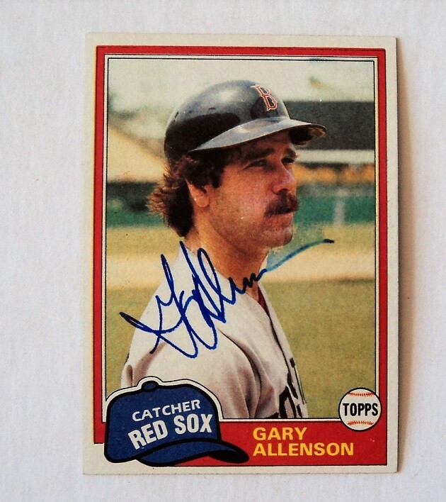 Autographed 1981 Topps #128 Gary Allenson Red Sox - FLASH SALE-image