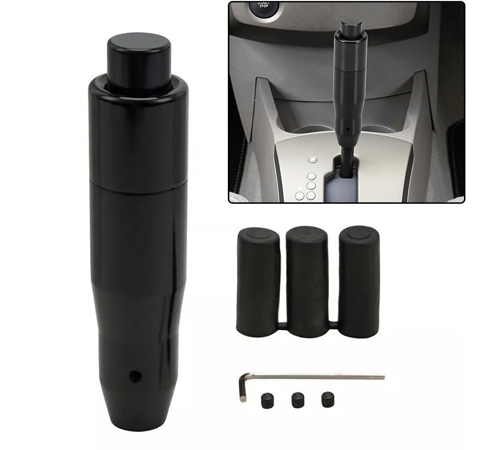 Car Automatic Shift Knob With Button Aluminum Driving Gear Lever Shifter Knobs*1