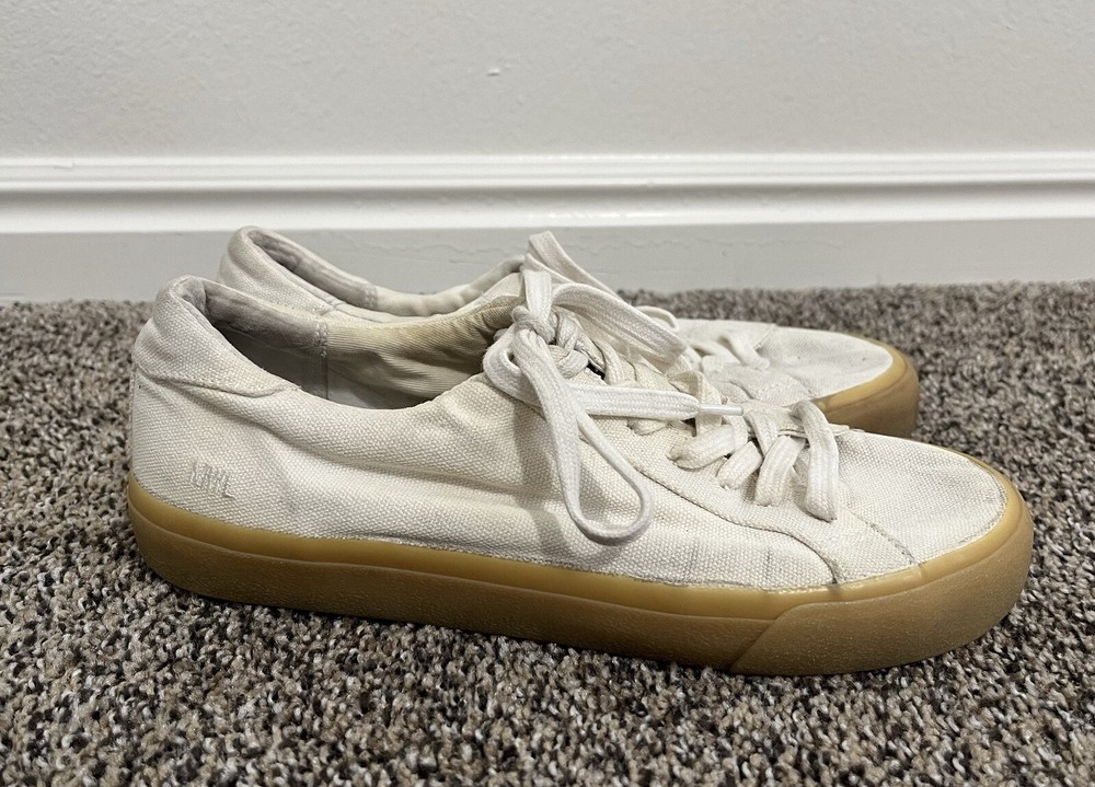 Madewell Womens Monochrome Canvas Sidewalk Low-Top Sneakers Size 8.5
