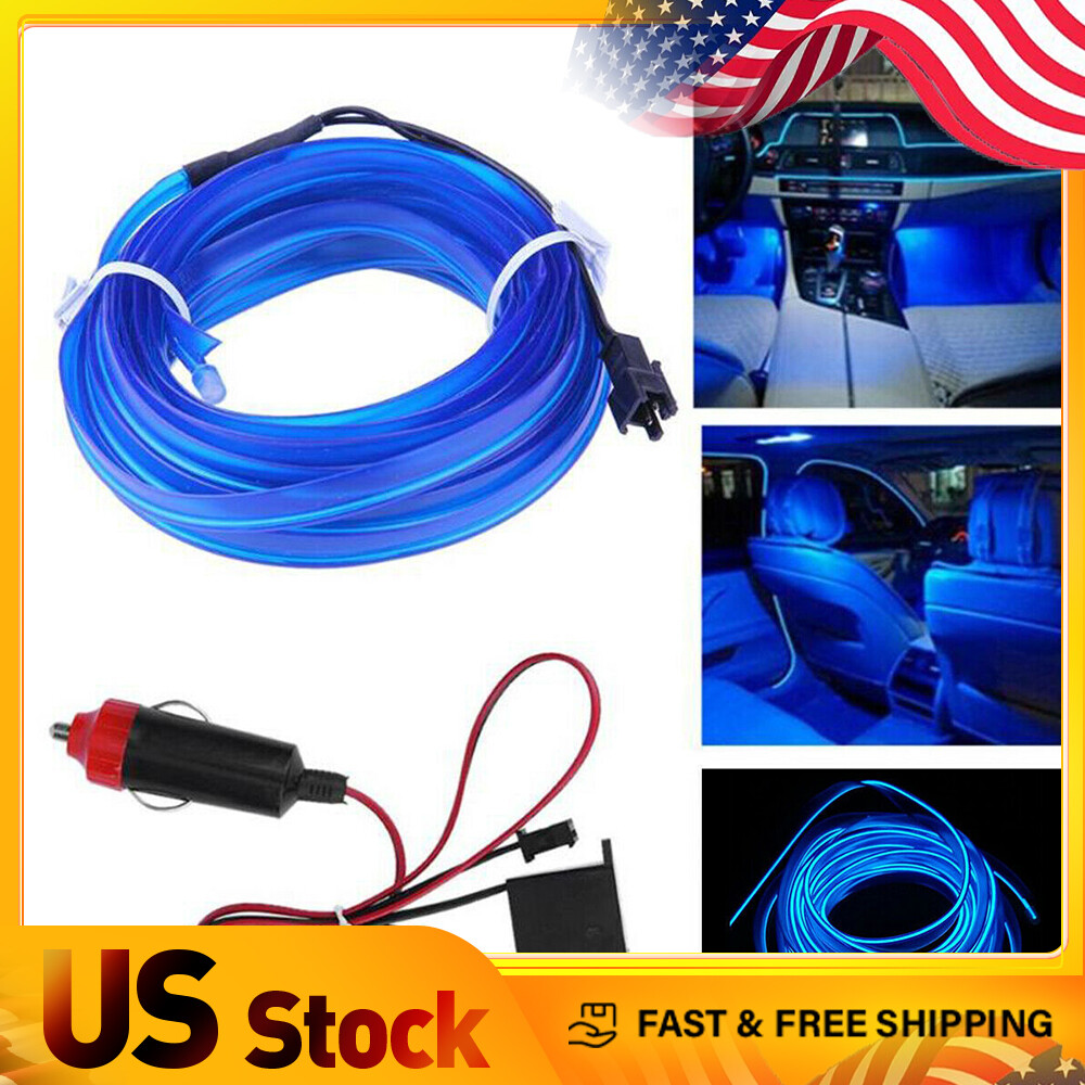 2m Blue LED Car Decorative Interior Atmosphere Wire Strip Accessories Light