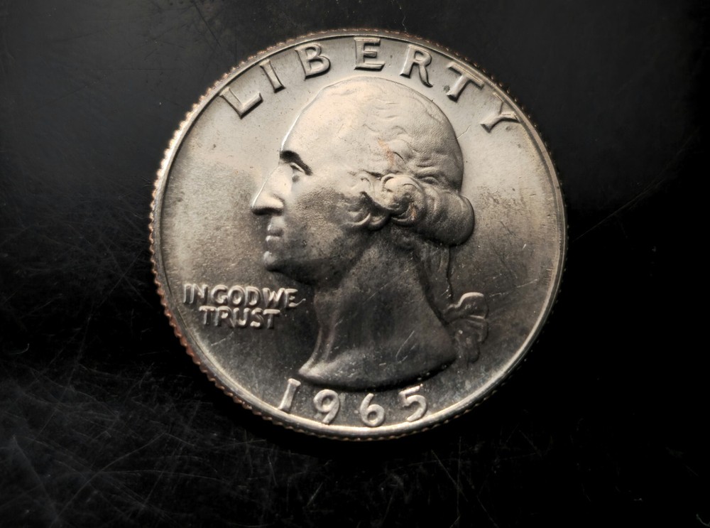 1965 SMS WASHINGTON QUARTER 25C GEM BU BRILLIANT UNCIRC From Special Mint Set