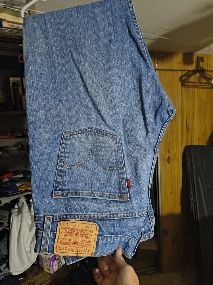 Levi Strauss & Co 514 Men's Size W 34 L 32 Slim Straight Fit Blue Jeans Used