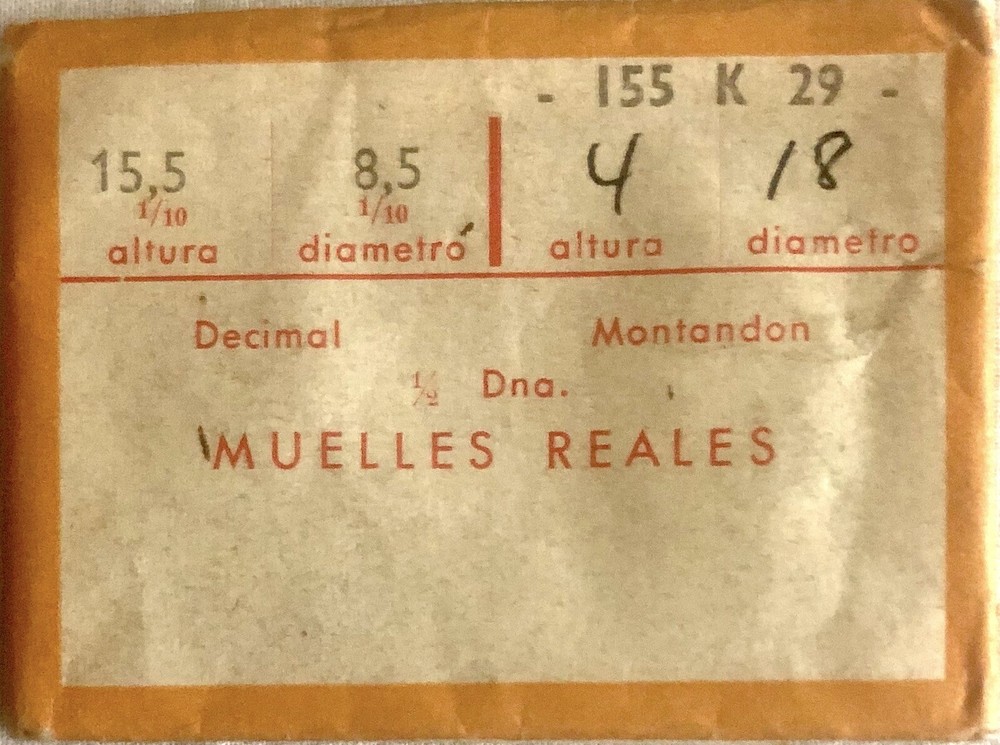 1X Mainspring X 2640 15.5mm Ø 8.5 Watch 155 K 29-4 X 18mm