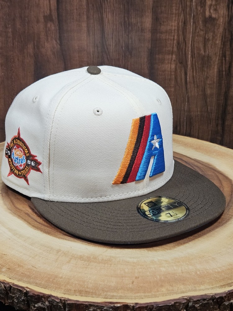 Houston Astros New Era 59Fifty Fitted Hat Cap Size 7 1/2 Astrodome Side Patch