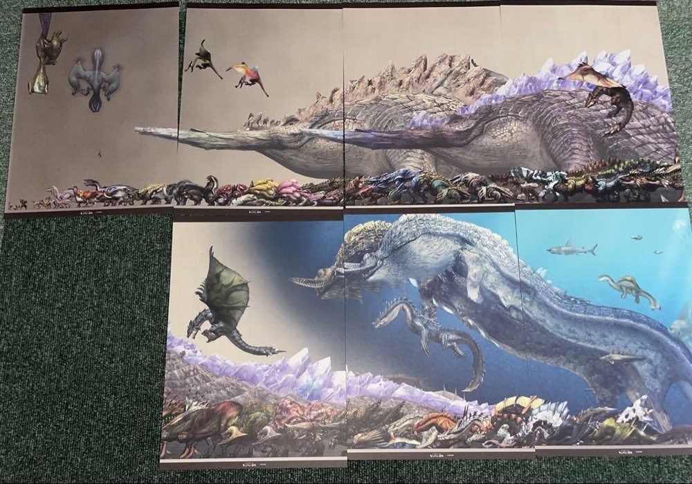 Monster Hunter Bar Novelty Random Poster F/S-411 from japan Rare  Good condition
