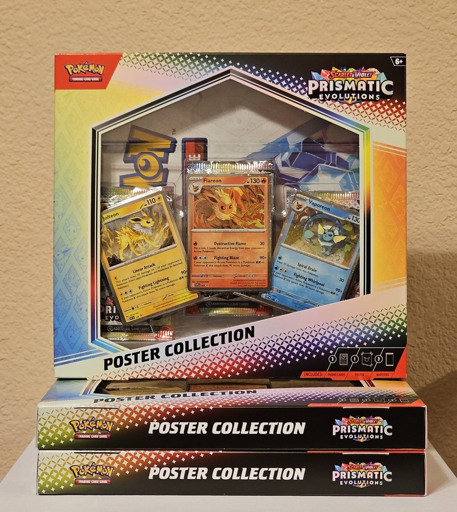 Pokemon TCG Scarlet & Violet Prismatic Evolutions Poster Collection (Lot Of 3)
