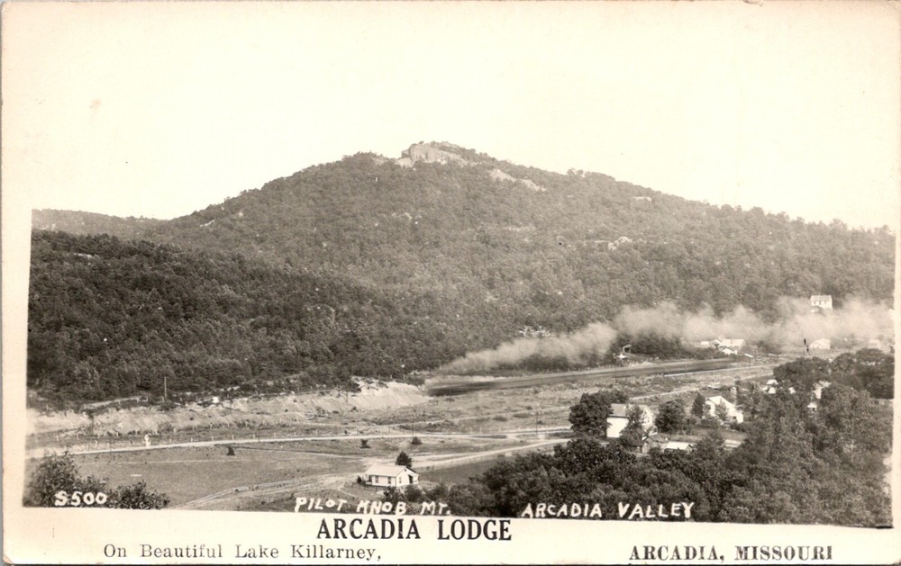 Arcadia Missouri Pilot Knob Mountain Arcadia Valley Lodge RPPC Postcard    16305