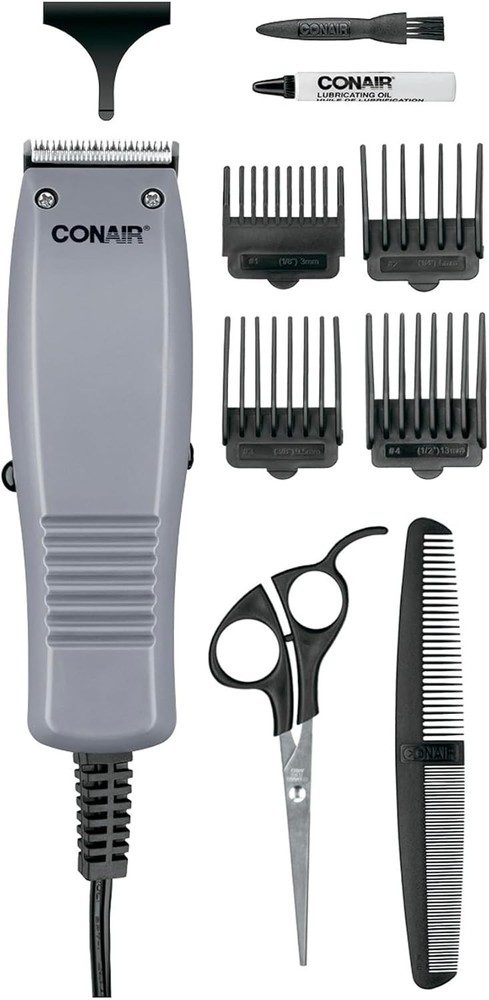 Conairman Simple Cut 10-Piece Home Hair Clipper Kit for Men