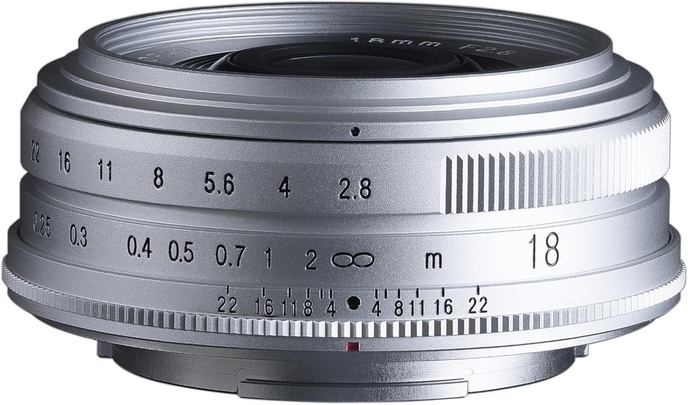 Voigtlander COLOR-SKOPAR 18mm F2.8 Pancake Lens Silver for Fuji-X mount