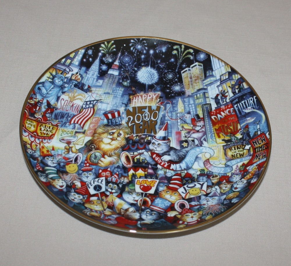 Bill Bell New Years Eve Plate Ring In the New Millennium Franklin Mint RA8628-image