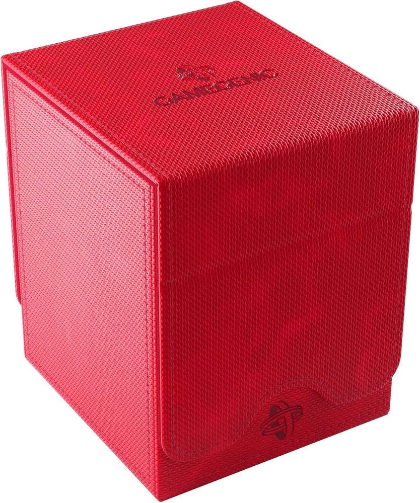 Gamegenic Squire Plus XL MTG Deck Box | Red 100 CT | Durable & Sturdy Card Deck