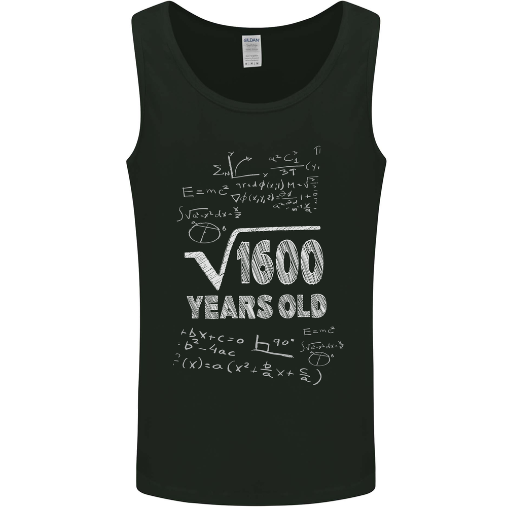 40th Birthday 40 Year Old Geek Funny Maths Mens Vest Tank Top