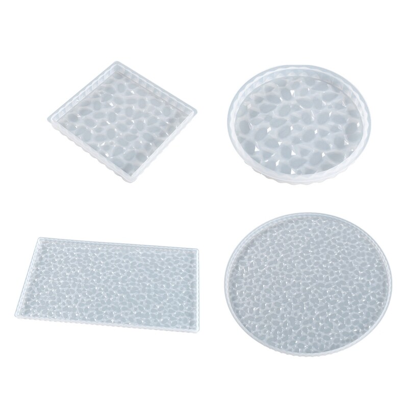 Diamond Agate Epoxy Resin Coaster Silicone Mold for Crafting