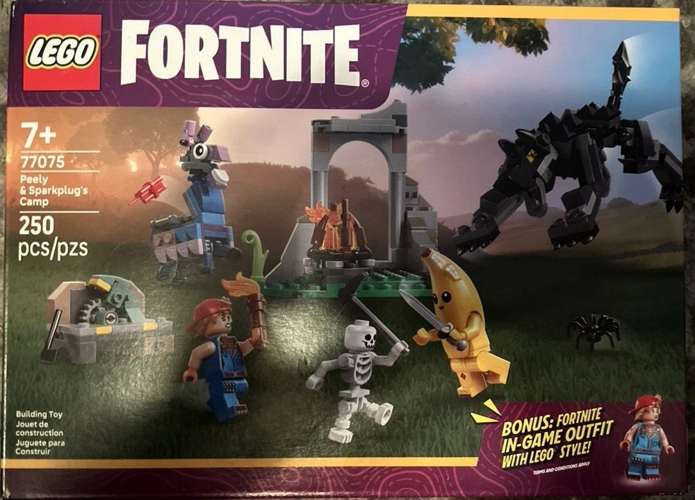 LEGO FORTNITE Peely and Sparkplugs Camp Adventure Set 77075
