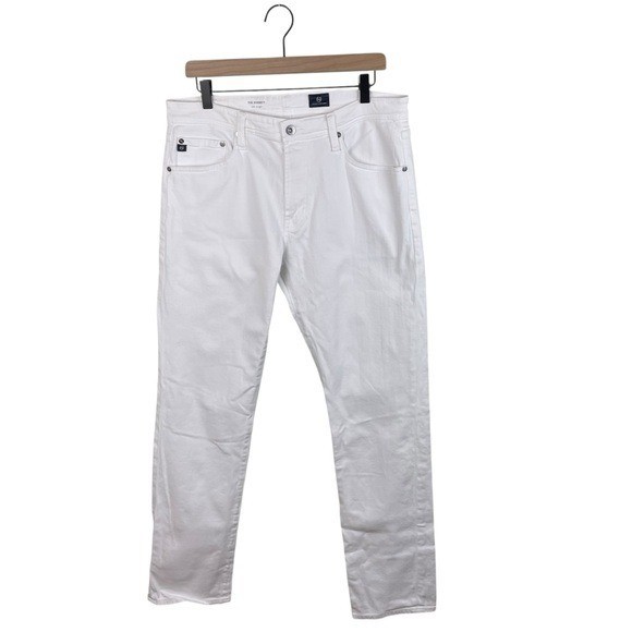 Ag Adriano Goldschmied Men's The Everett Slim Straight White Denim Jeans 34 x 34