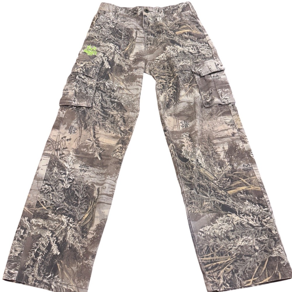 Realtree Max-1 XT Camo Cargo Pants Boys 14/16 Wmns XXS Gorpcore Streetwear