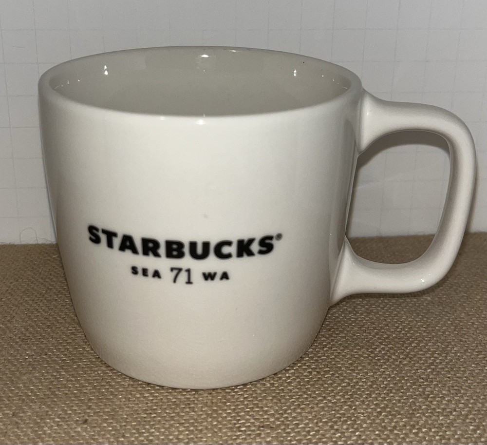 Starbucks 2018 - SEA 71 WA - White Ceramic Coffee Mug Cup 12oz  Seattle