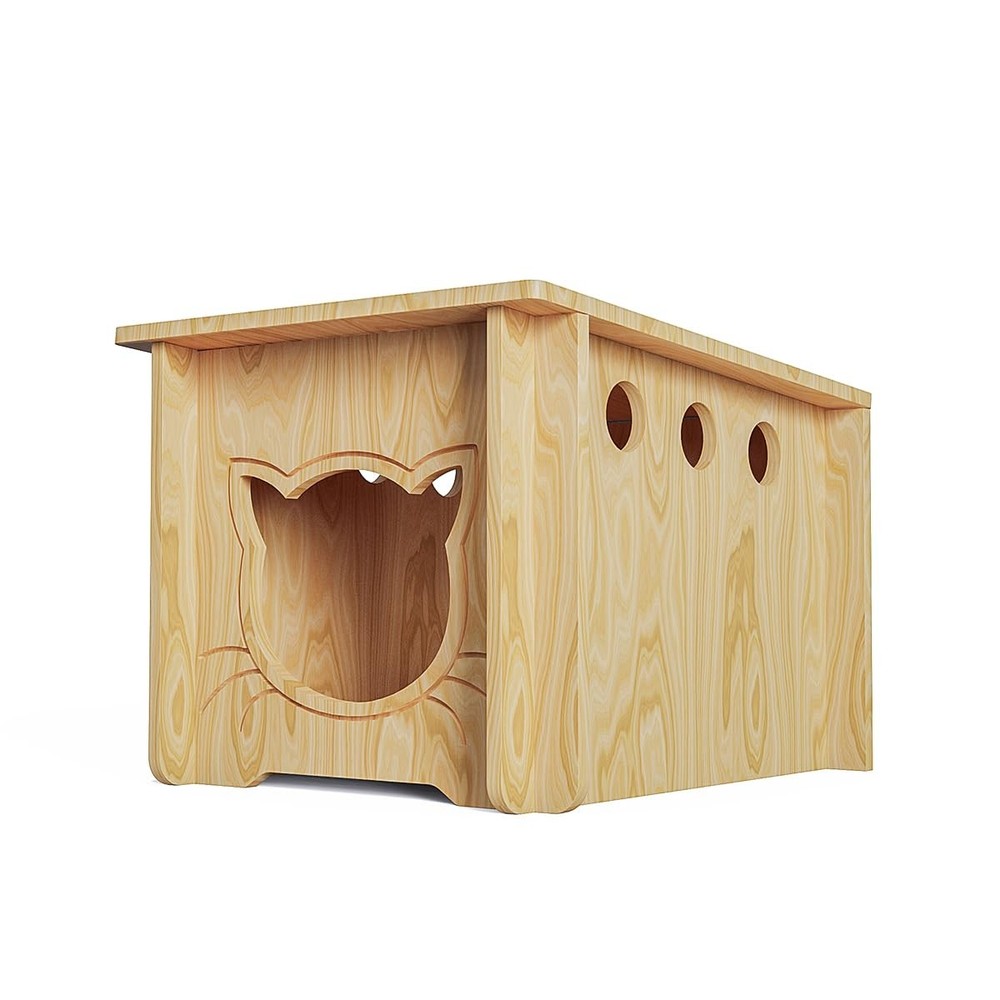 Pinewood Weatherproof Outdoor Cat House Bunny Hutch Pet Shelter