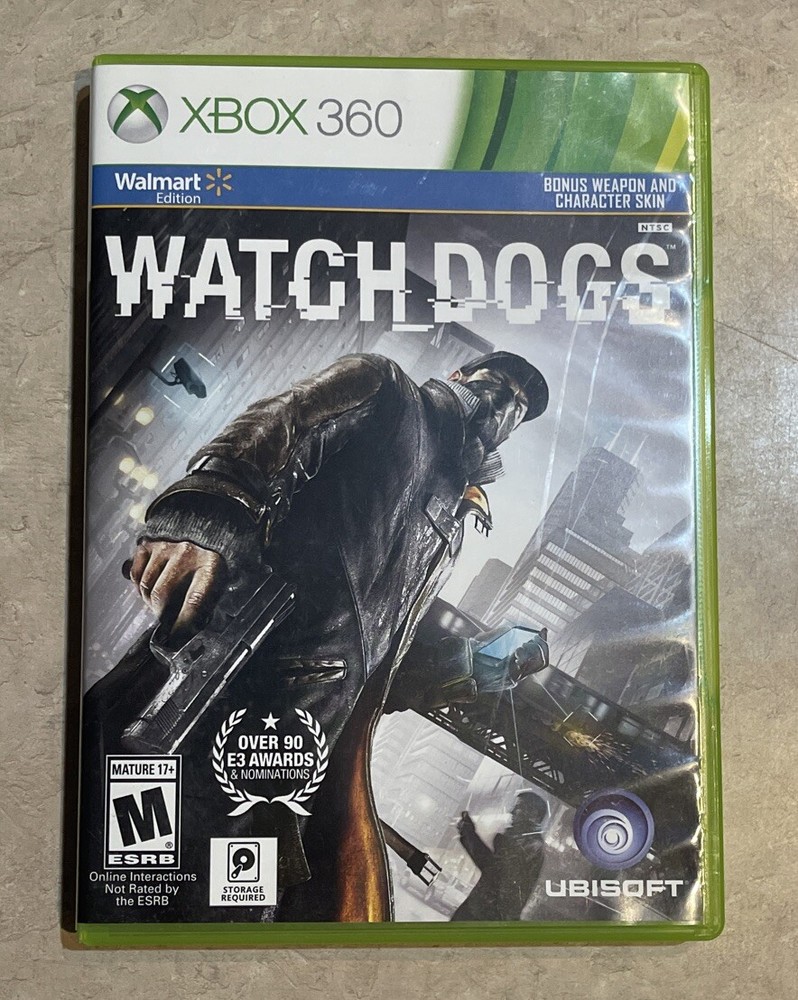 Watch Dogs (Microsoft Xbox 360, 2014) No Manual Walmart Edition Artwork Tested