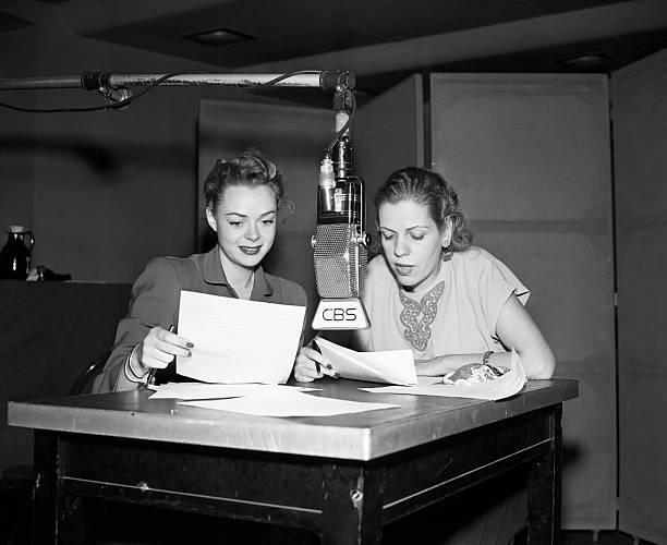 Actress June Lockhart and Radio personality Radie Harris are pho 1940s Photo 1