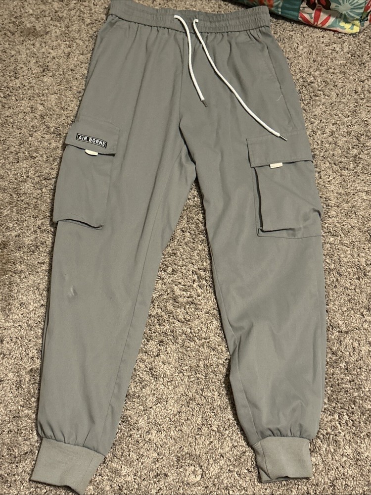 Men's Medium Grey Cargo Pants - Durable & Stylish