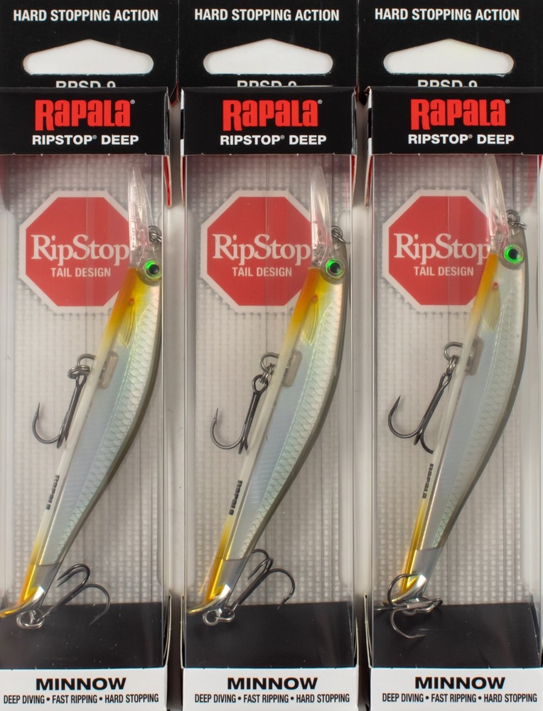 (LOT OF 3) RAPALA RIPSTOP DEEP 1/4OZ RPSD09 MKY SPEED MONKEY CP2352