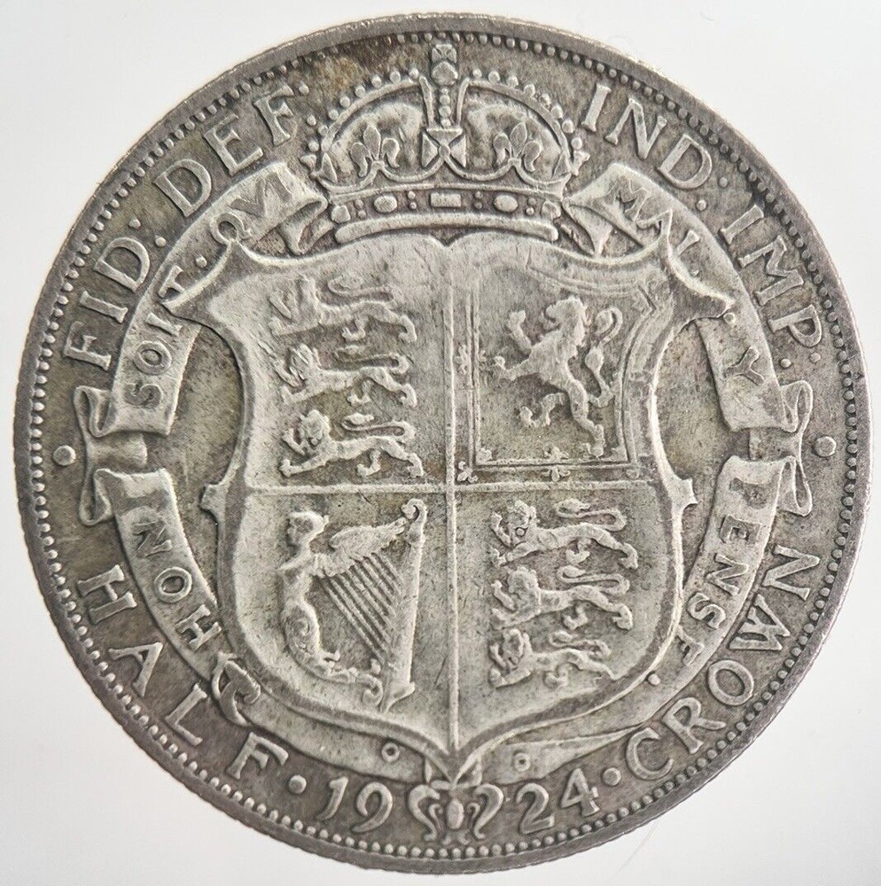 1924 George V Half-Crown Silver Coin | Fine Collectable Grade | a6320