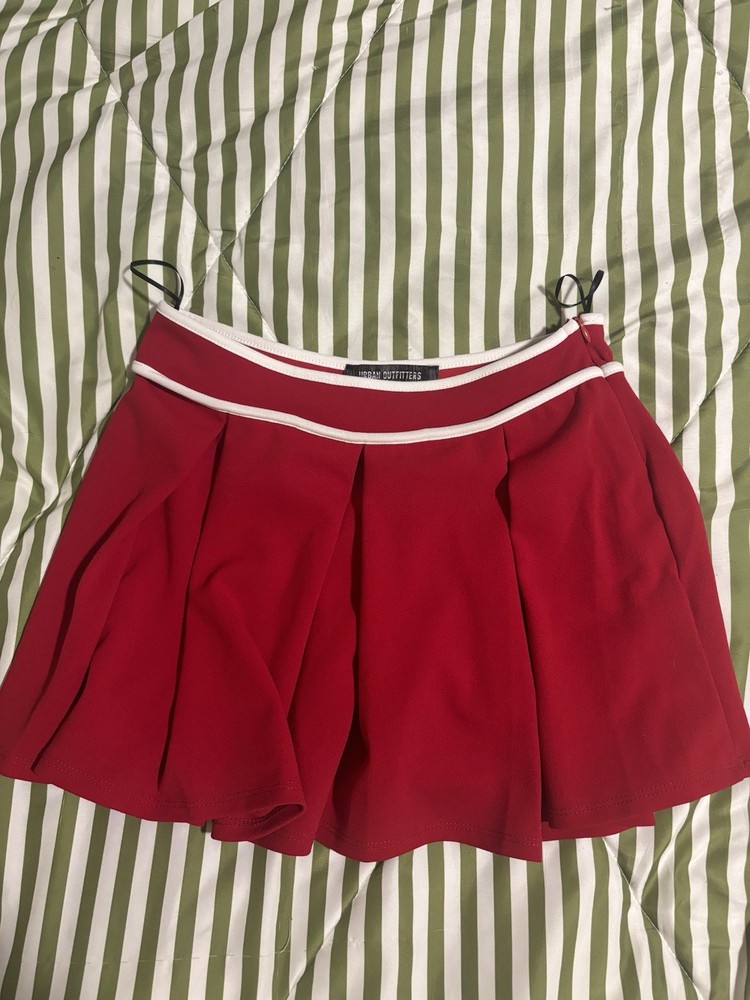 Red Urban Outfitters Tennis Skirt With White Trim Size Small