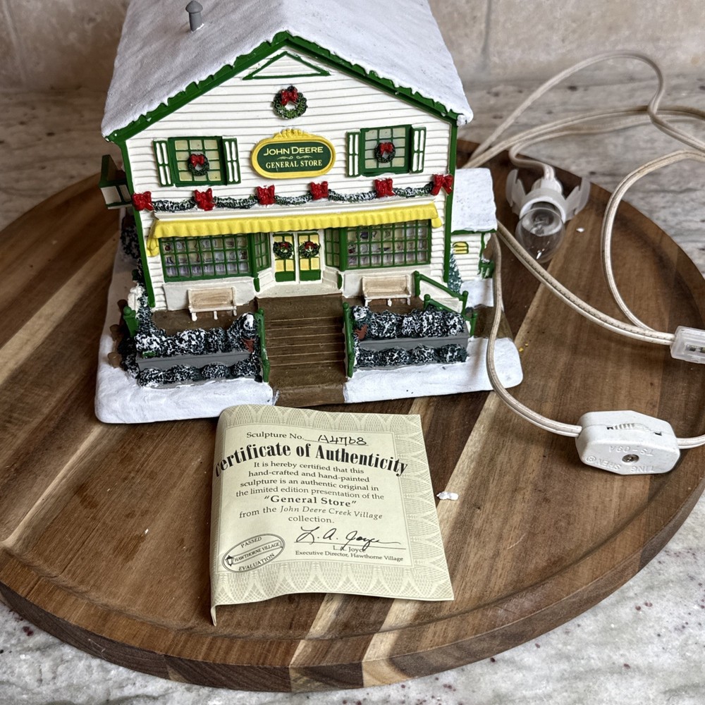 2004 Thomas Kincade John Deere Village Store Light COA Box Collectible