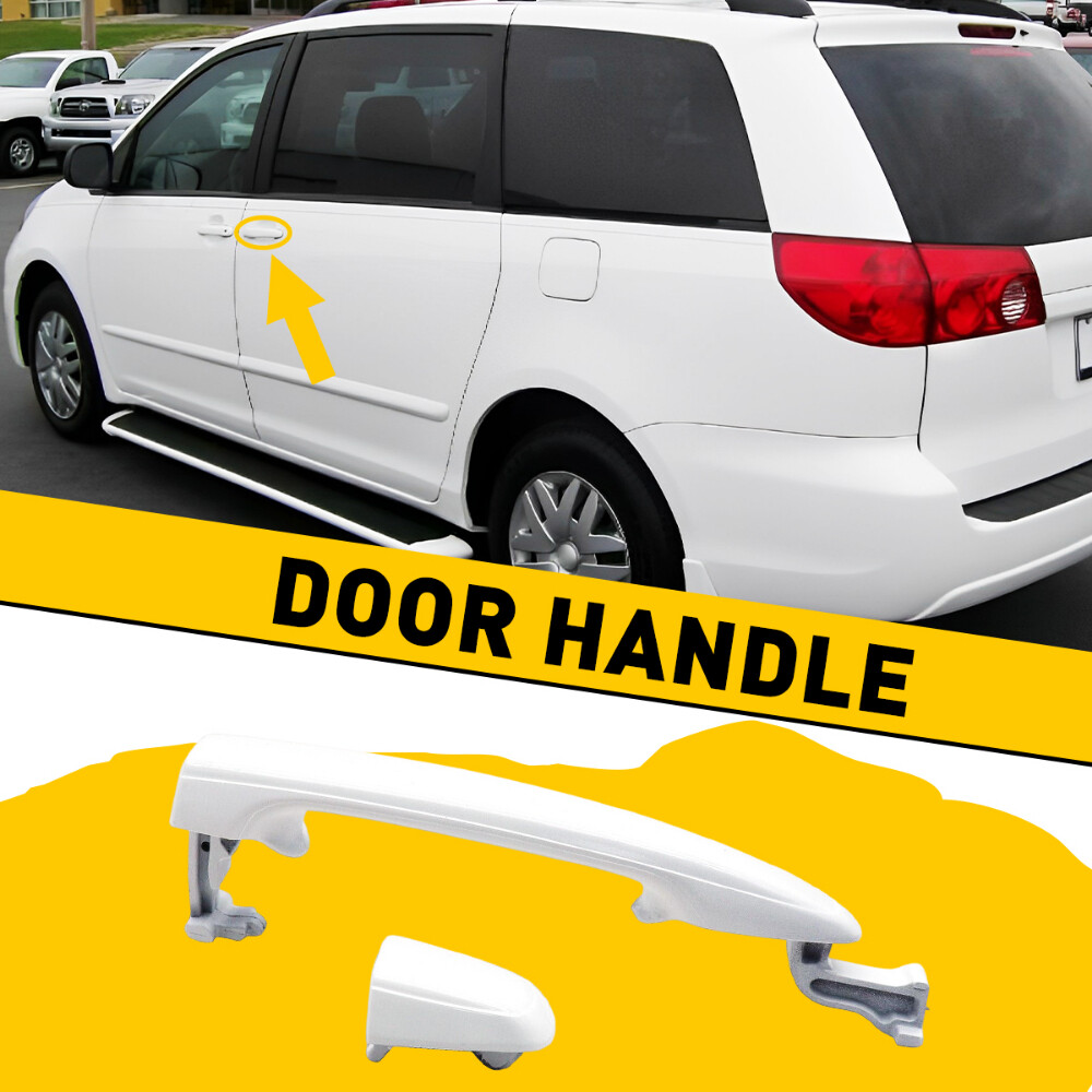 For Toyota Sienna Left Right or 2004-2010 Rear Sliding Door White Door Handle