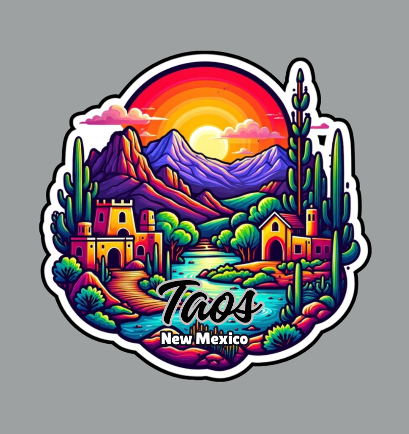 Taos New Mexico Souvenir Fridge Magnet for Travel Lovers