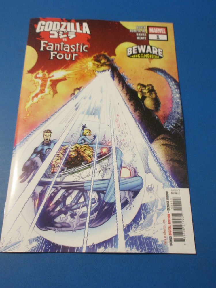 Godzilla vs Fantastic Four 1 Kubert Variant Near Mint Gem Mint Condition