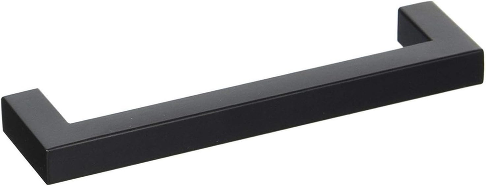 10 Pack Black Square Bar Cabinet Pull Drawer Handle Stainless Steel