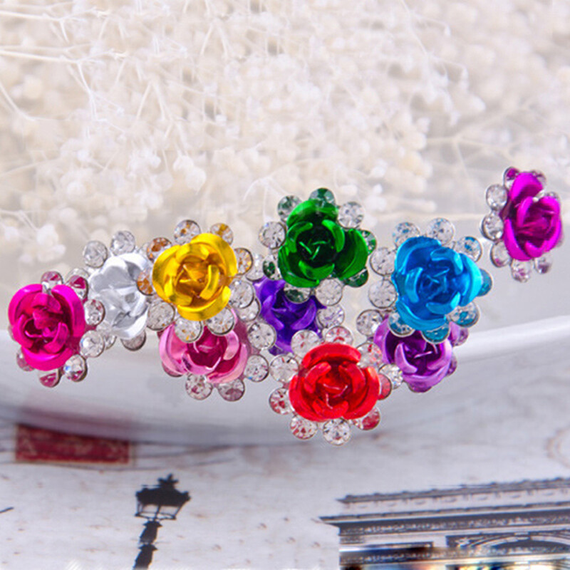 Elegant Versatile Crystal Hairpin Set Trendy Hair Clips with Wi