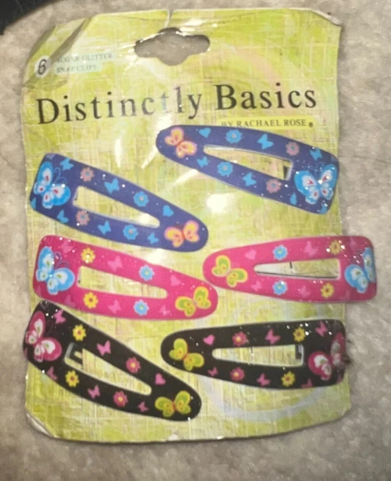 Set of 6 multi color hair clips