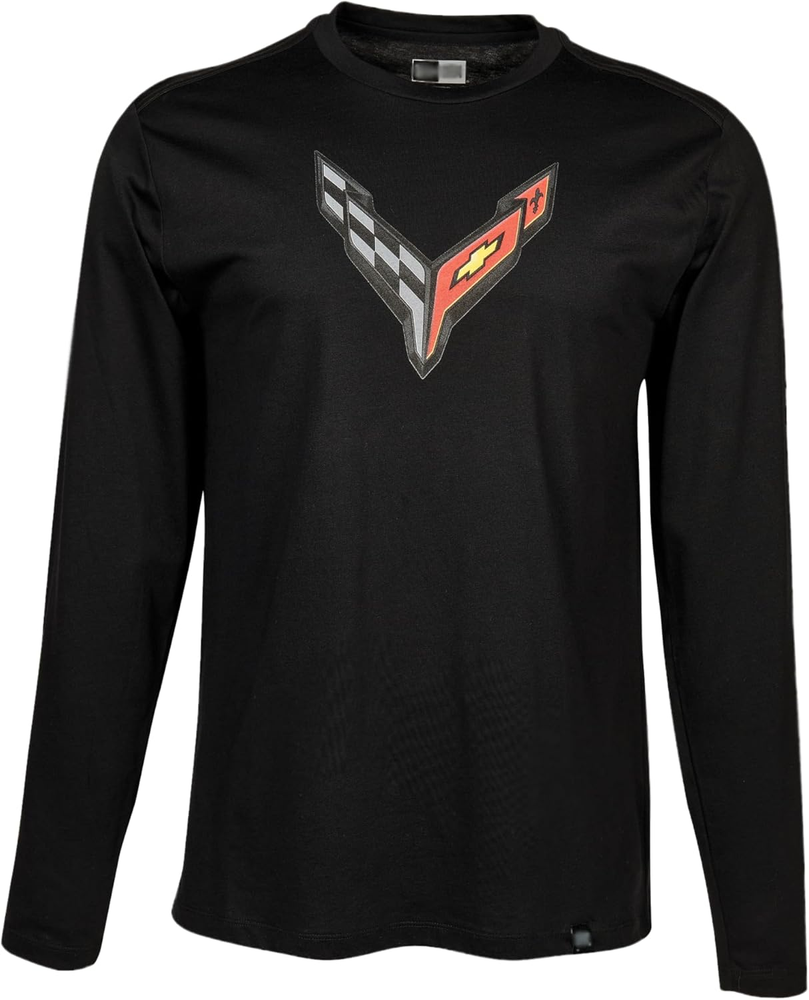 C8 Corvette Next Generation Carbon Flash Long Sleeve T-Shirt - Black (Large)
