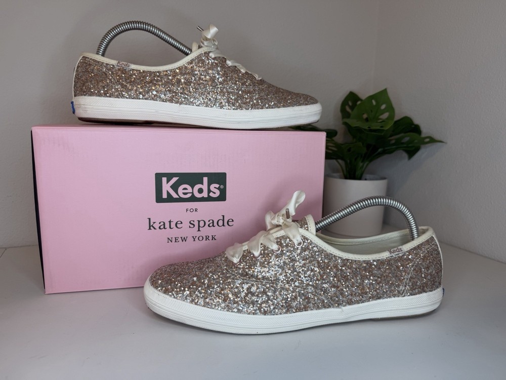 Size 9.5 Women's Keds Champion KS Glitter Multicolor WF62870 Lace Up Sneakers