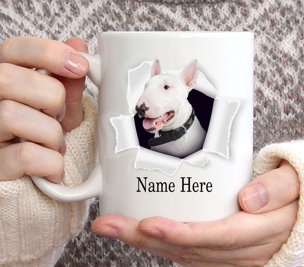 Funny Personalized Bull Terrier Custom Name Coffee Mug 11oz