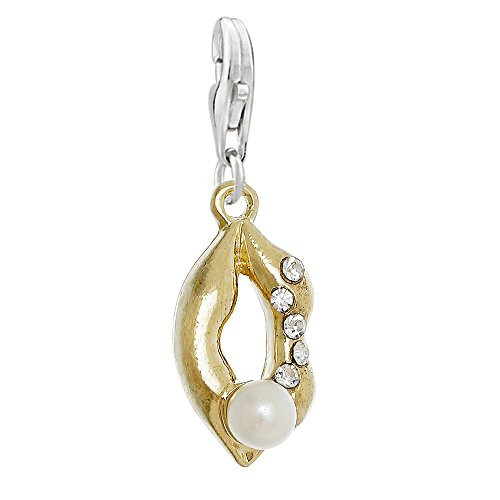 Lips Clip on Pendant Charm for Bracelet or Necklace