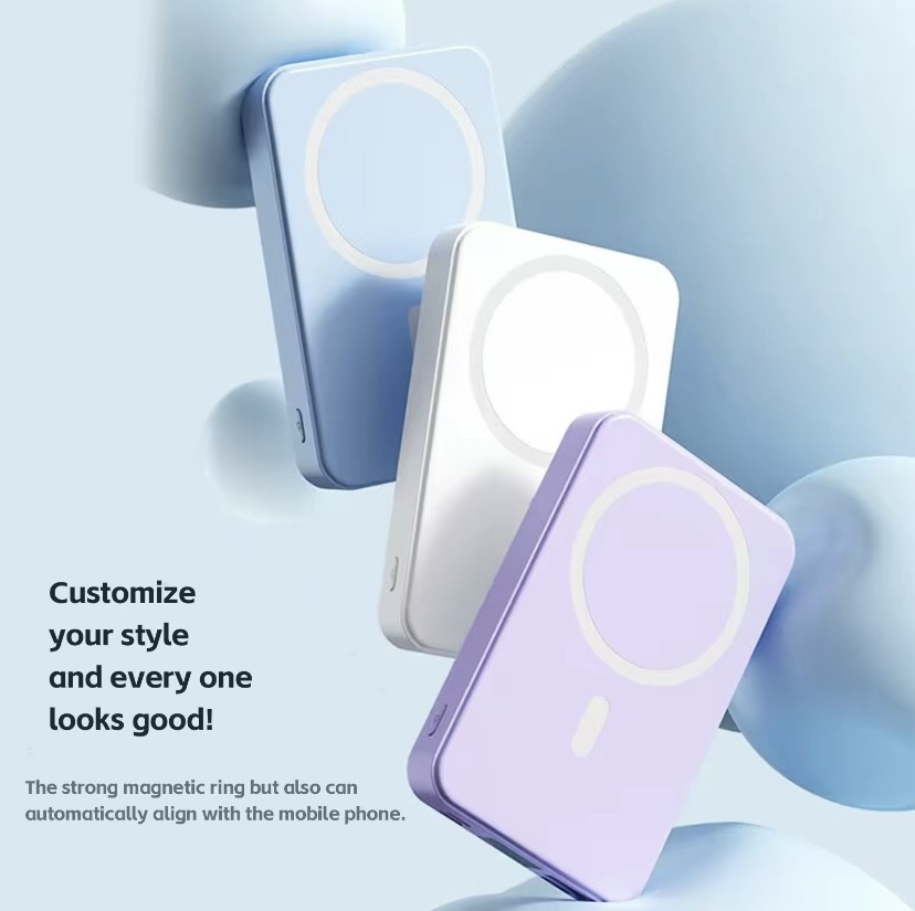 Magnetic Wireless Power Bank 10000mAh Fast Charger with Type-C Cable and LED Display