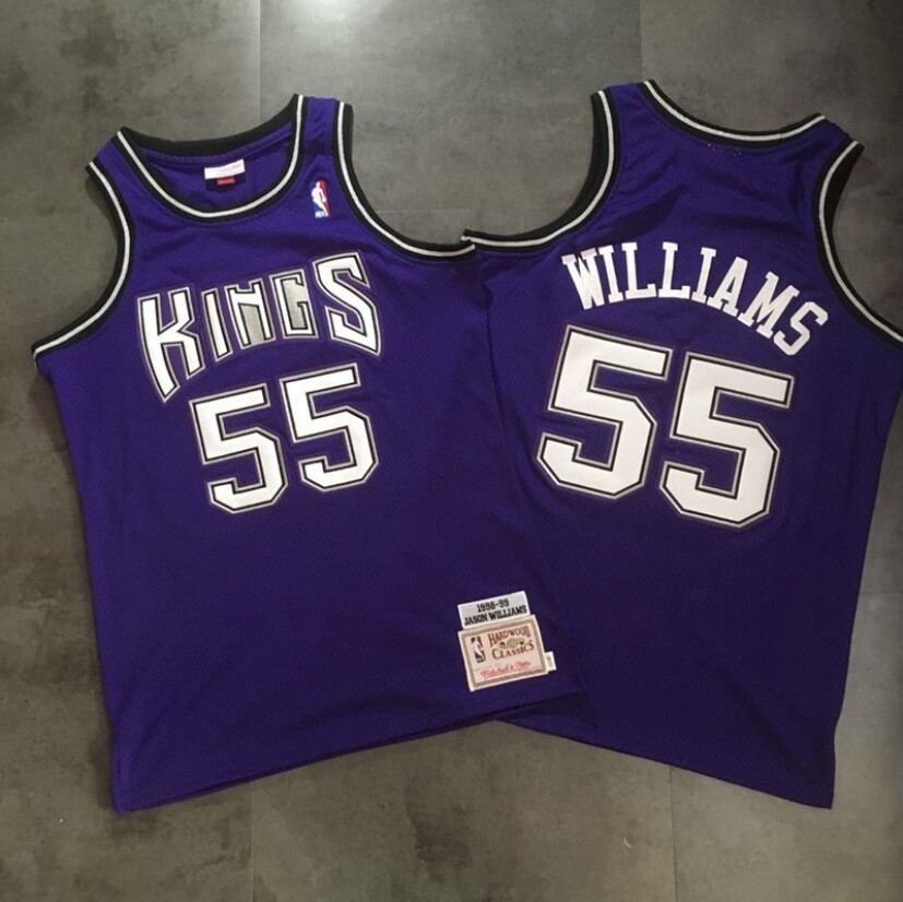 Sacramento Kings Jason Williams purple regular season basketball retro jersey
