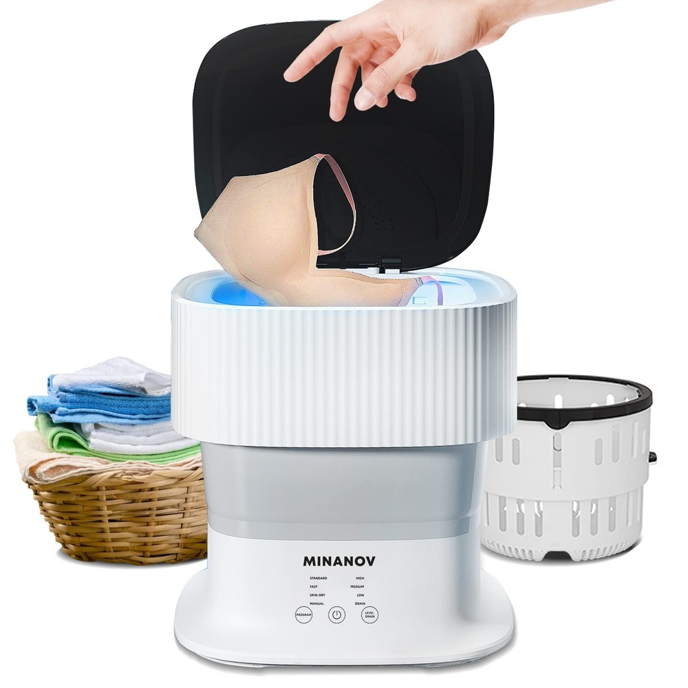 Mini Portable Washing Machine - Collapsible/Foldable Washing Machine with 3 M...