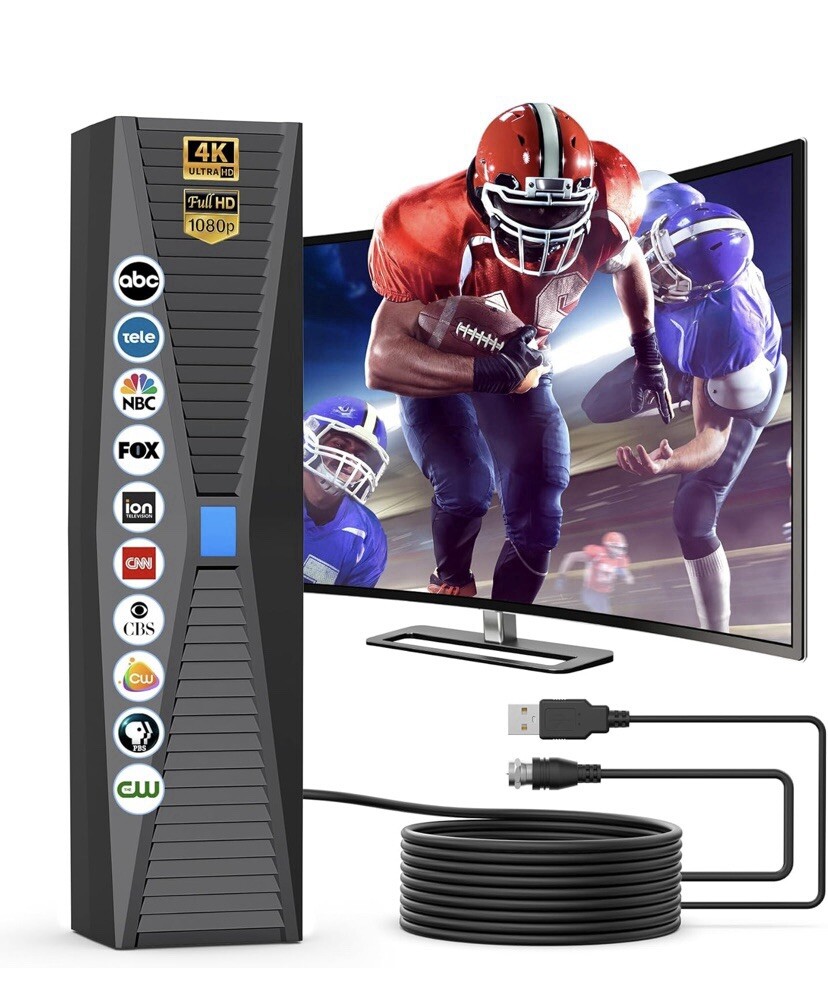 Tv Antenna for Smart TV Indoor Local Channels,TV Indoor/Outdoor 1k for 4k 1080p