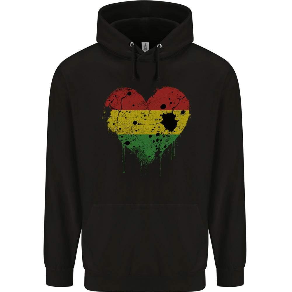 Love Bolivia Flag Bolivian Day Football Mens 80% Cotton Hoodie