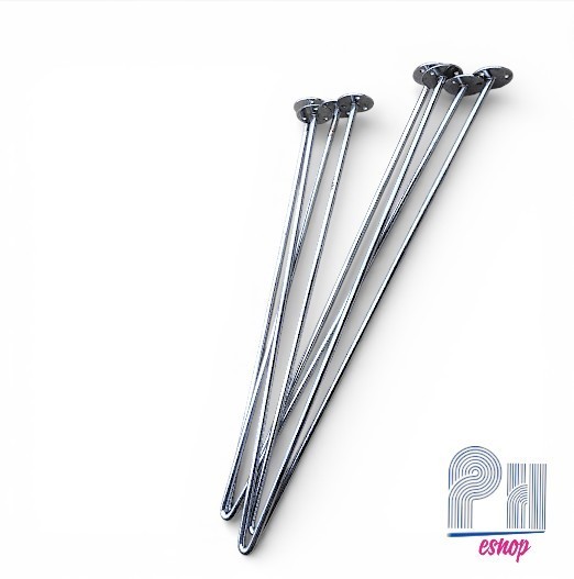 Set of 4 Chrome Metal Hairpin Legs 28
