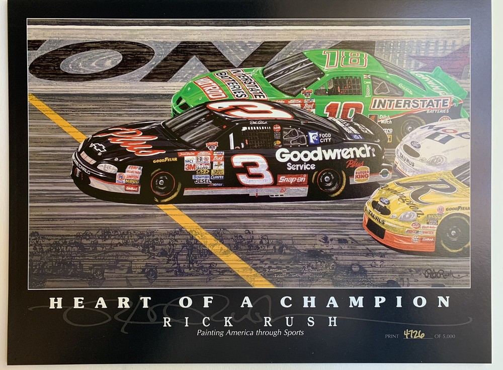 Dale Earnhardt Fine Art Poster Rick Rush #4726/5000 9